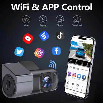 Câmara para automóvel com fio e Wi-Fi